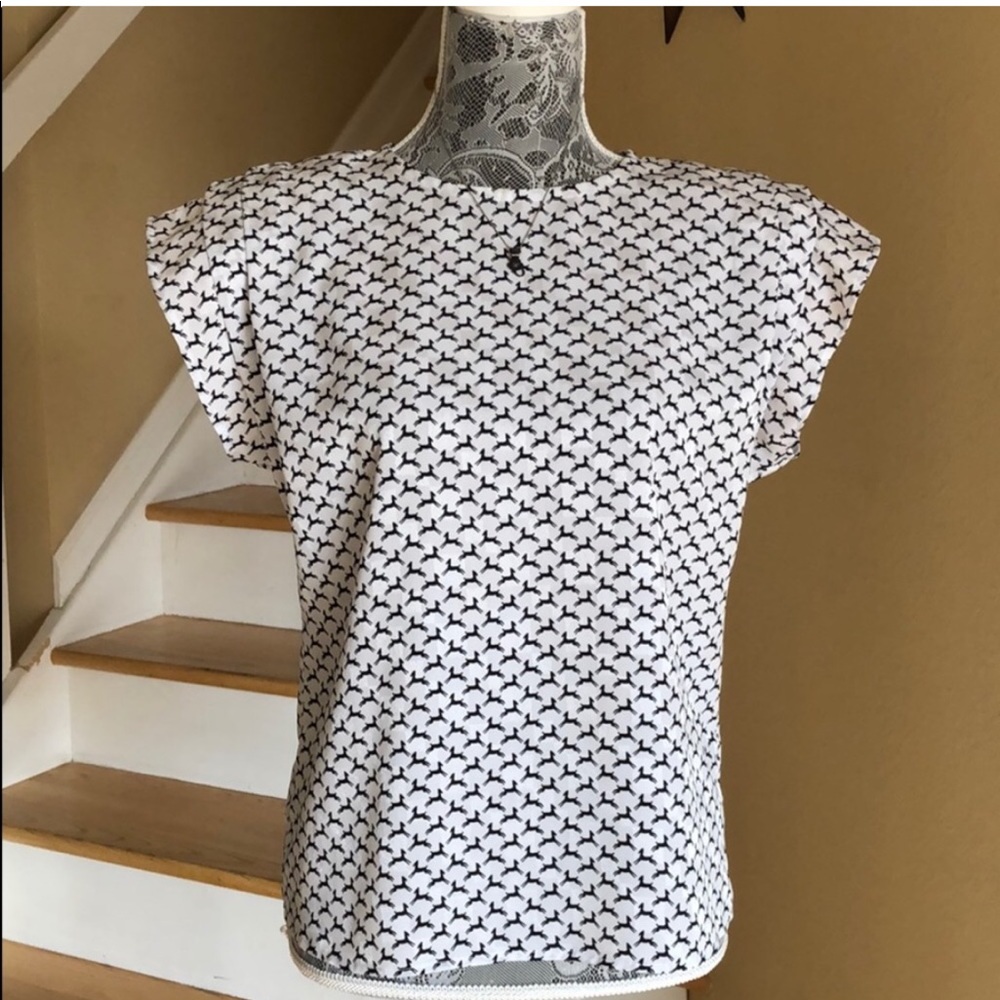 Vintage Fashion Bar Animal Print Blouse